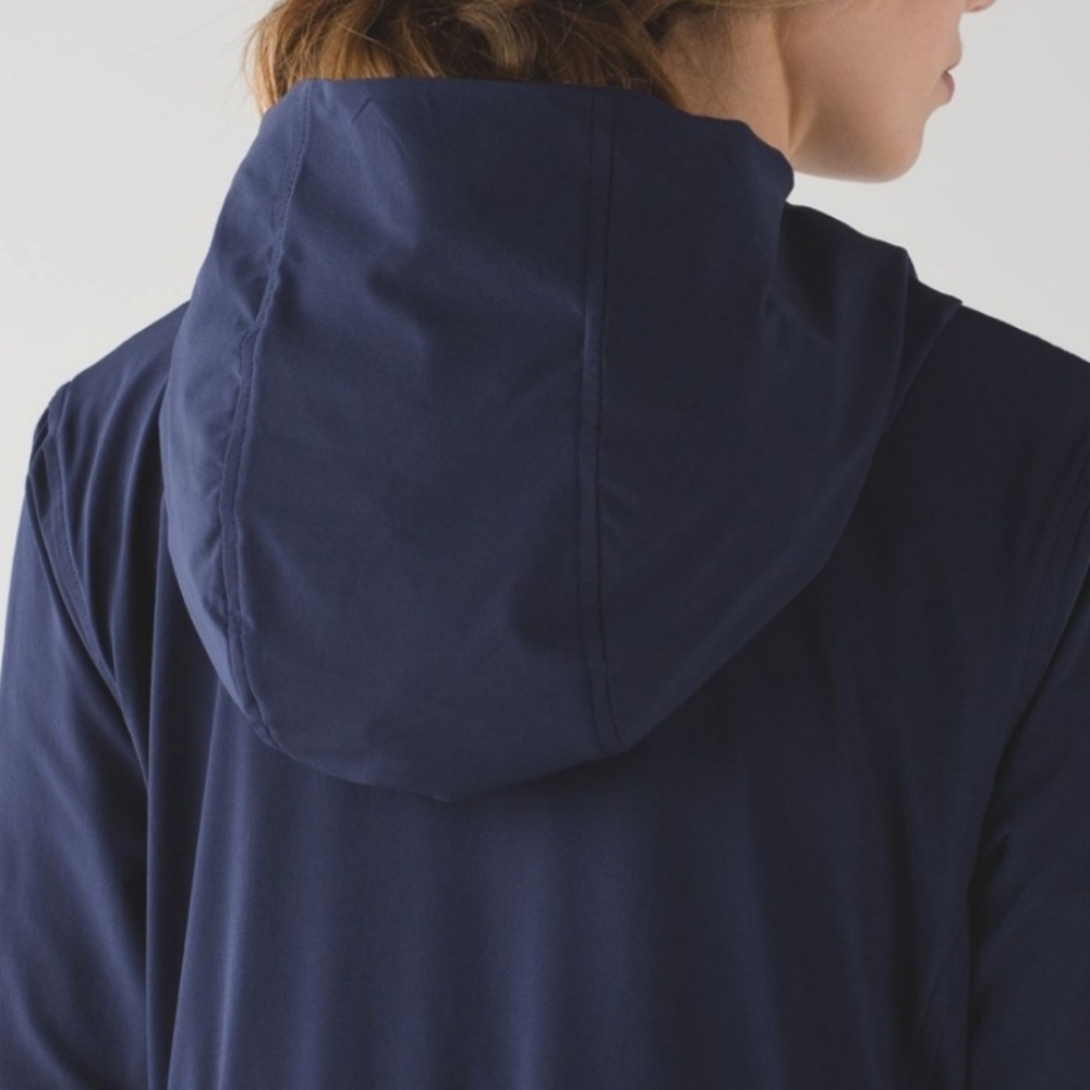 Lululemon Belle Jacket Navy Blue Full Zip Hoodie Size 4 Fall Jacket Windbreaker - Picture 6 of 10